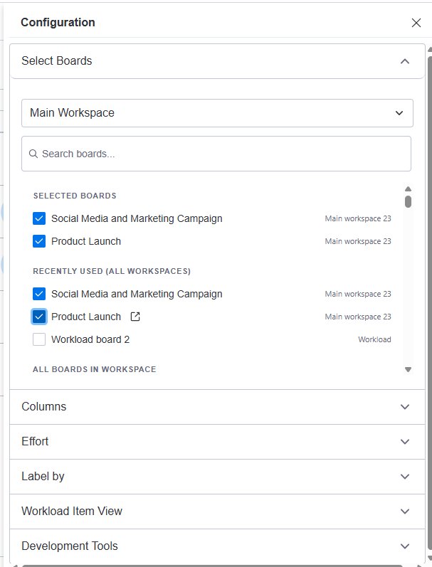 Selecting boards to connect in the Configuration panel